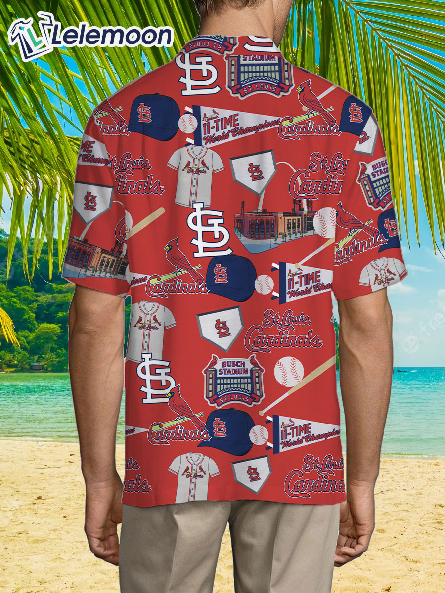 cardinals baseball hawaiian shirt