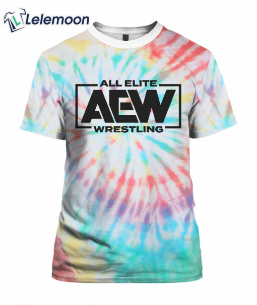 AEW Logo Prism Tie Dye Shirt