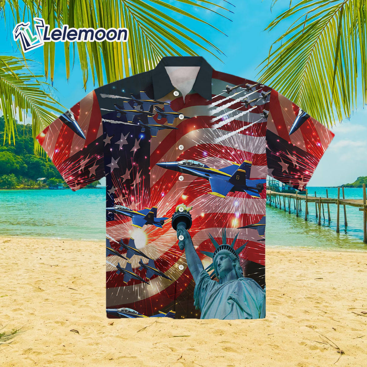 St. Louis Blues NHL Hawaiian Shirt 4th Of July Independence Day