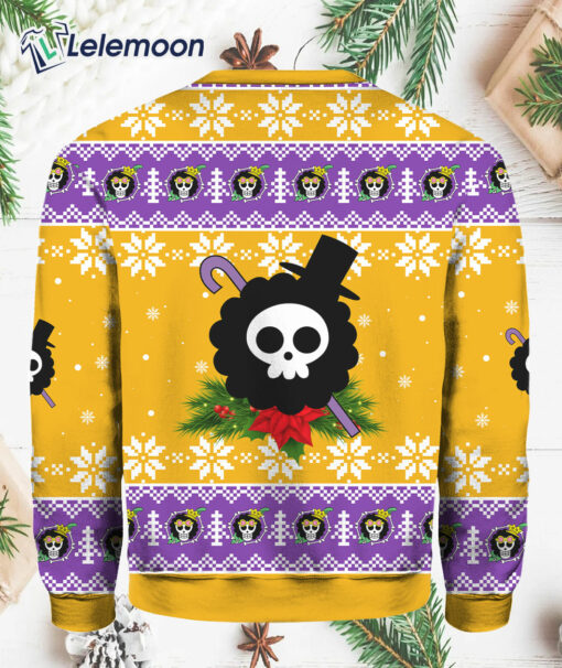 Brook One Piece Anime Ugly Christmas Sweater $41.95