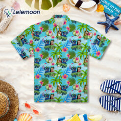 Lilo And Stitch Button Down Hawaiian Shirt