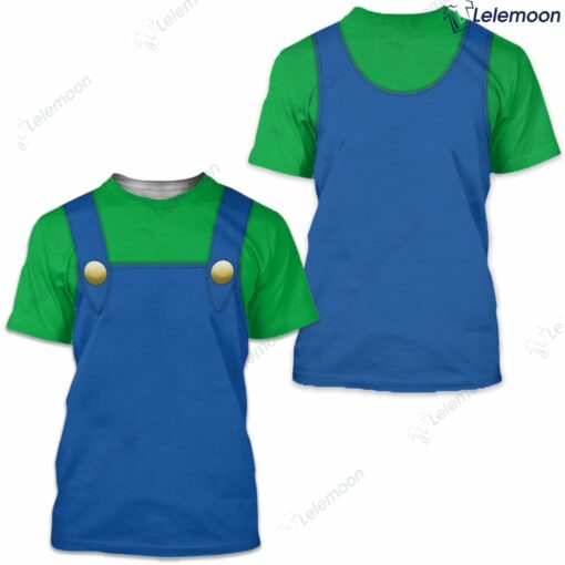 Luigi Super Mario Costume Halloween Cosplay 3D T-Shirt $28.95