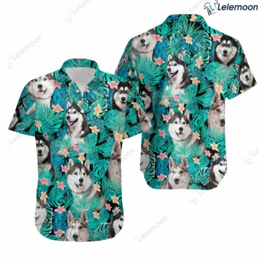 Siberian Husky Unisex Hawaiian Shirt