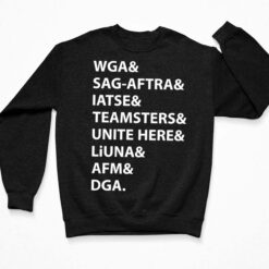 Wga Sagaftra Iatse Teamsters Unite Here Liuna Afm Dga Shirt, Hoodie, Sweatshirt, Women Tee $19.95