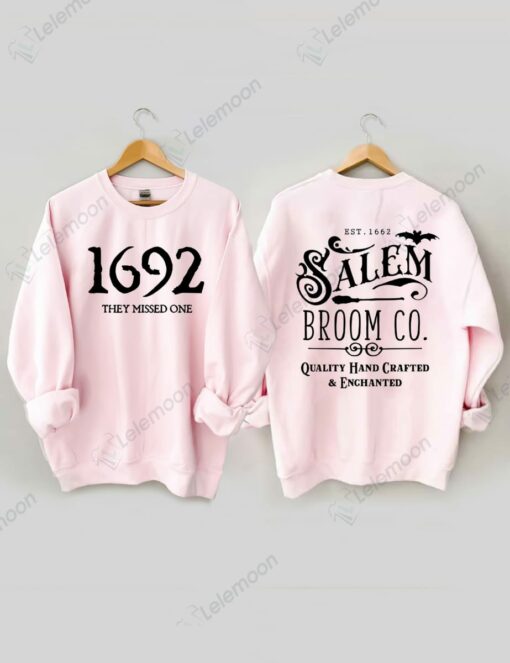 1692 They Missed One Salem Broom Co Halloween Sweatshirt