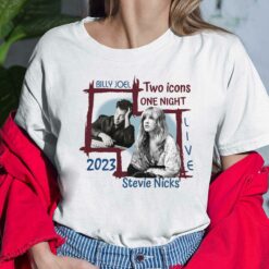 Billy Joel Stevie Nick Two Icons One Night 2023 T-Shirt, Hoodie, Women Tee, Sweatshirt