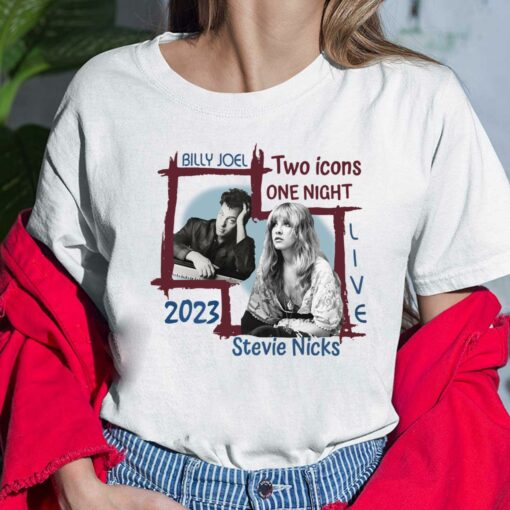 Billy Joel Stevie Nick Two Icons One Night 2023 T-Shirt, Hoodie, Women Tee, Sweatshirt