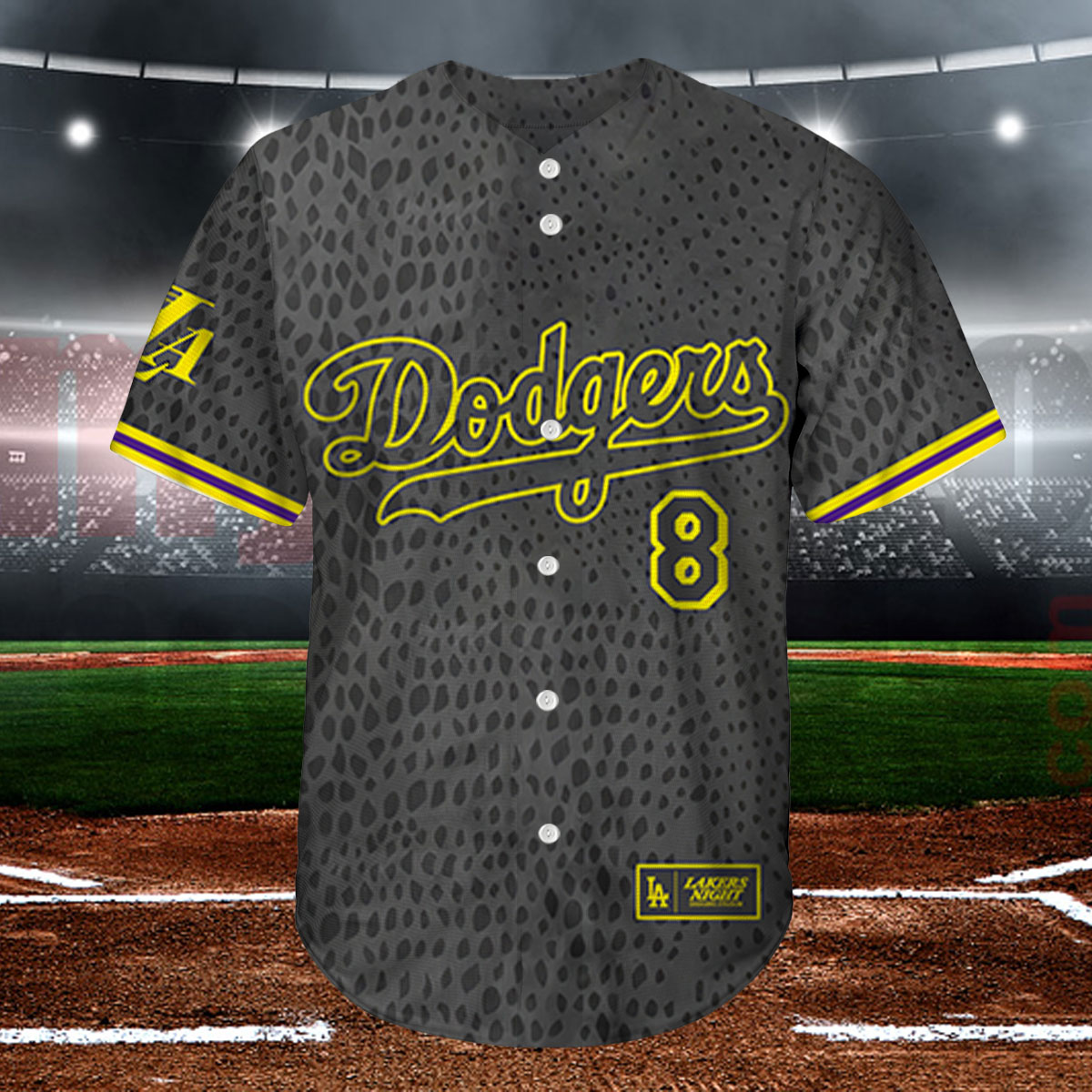 2023 Lakers Night Dodgers 8 Kobe Bryant 24 Baseball Jersey Shirt