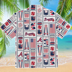 Atlanta Braves MLB Americana Floral Hawaiian Shirt Best Gift For