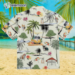 Corgi Hawaii Beach Hawaiian Shirt $36.95