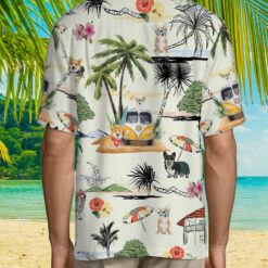Corgi Hawaii Beach Hawaiian Shirt $36.95