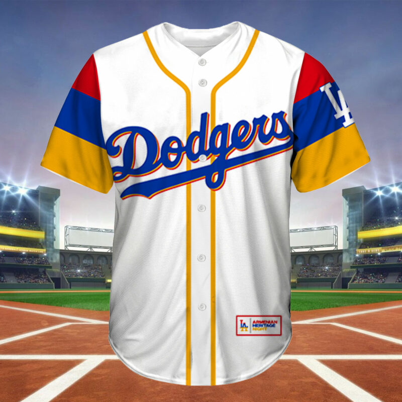 blue and gold dodgers jersey