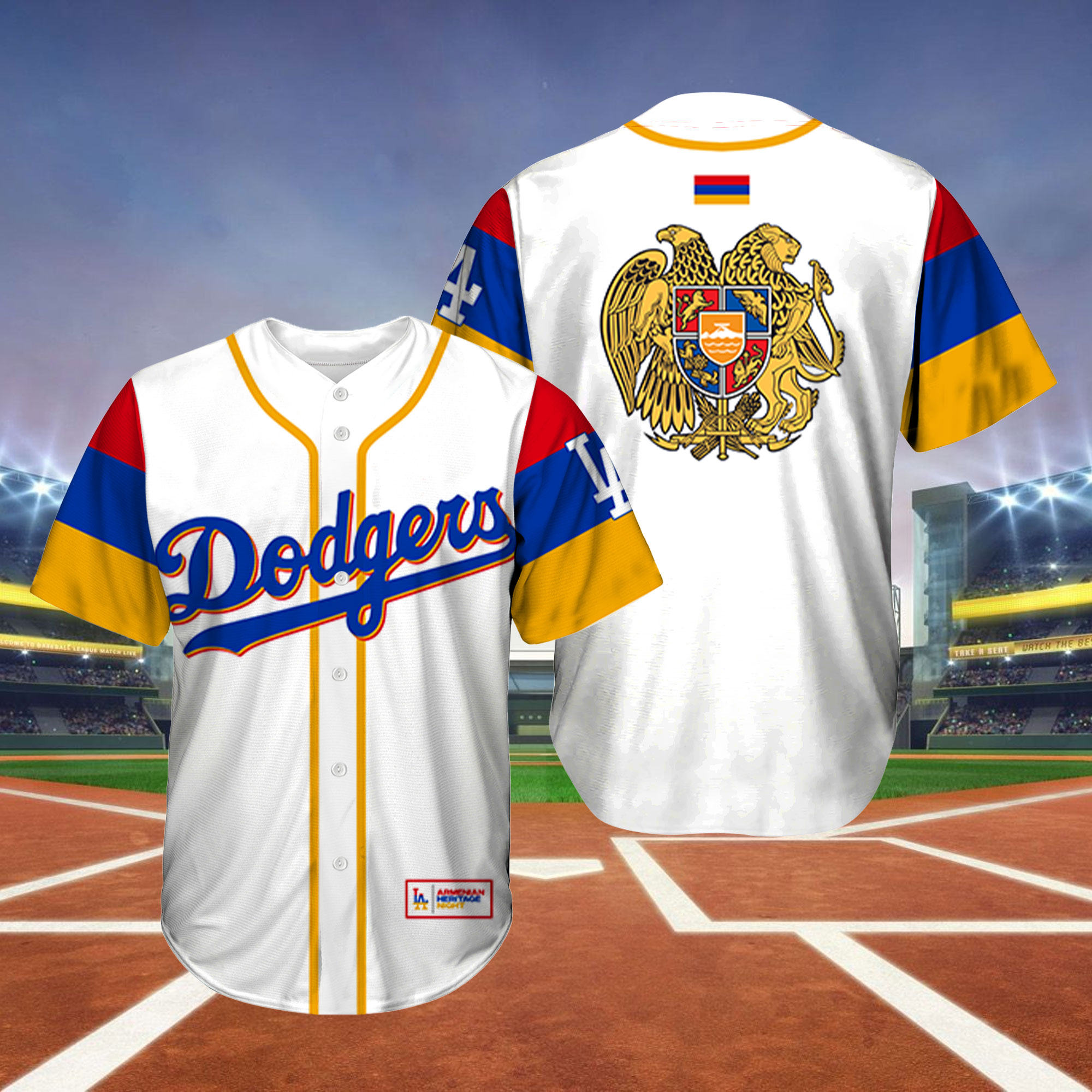 Men's LA Dodgers Player 2023 Armenian Heritage Night Jersey