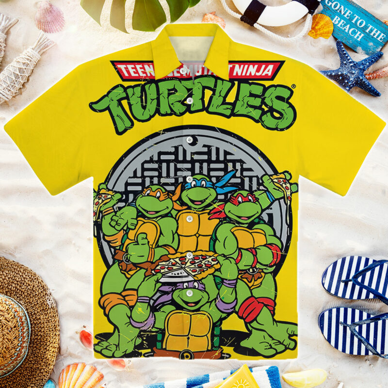 Teenage Mutant Ninja Turtles Button Up Hawaiian Shirt - Lelemoon