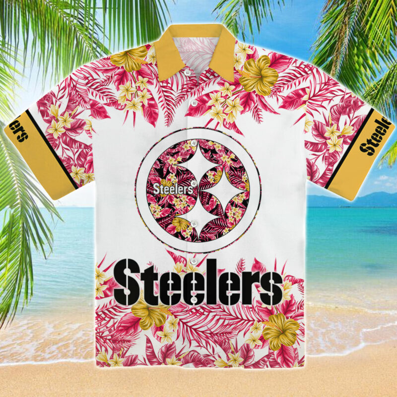 Pittsburgh Steelers Tropical Floral Hawaiian Shirt