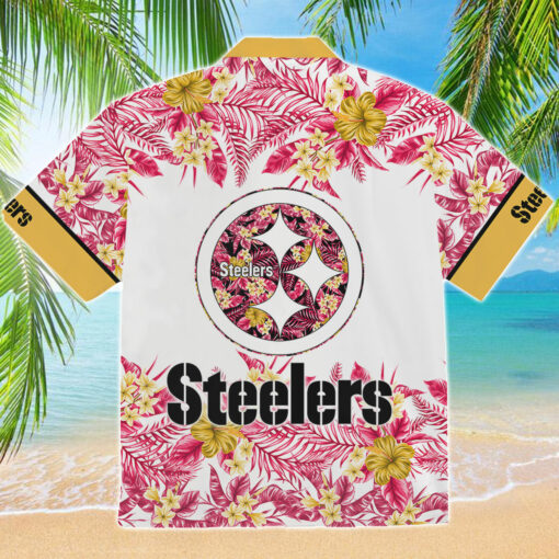 Pittsburgh Steelers Tropical Floral Hawaiian Shirt $36.95