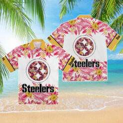 Pittsburgh Steelers Tropical Floral Hawaiian Shirt