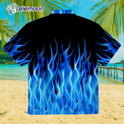 Benny's Blue Flames Bowling Hawaiian Shirt $36.95