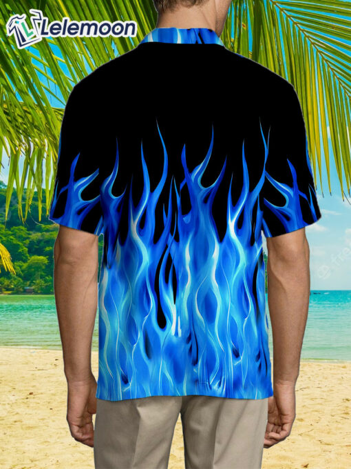 Benny's Blue Flames Bowling Hawaiian Shirt $36.95