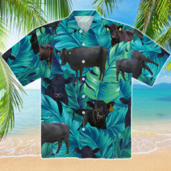 Black Angus Cow Hawaiian Shirt
