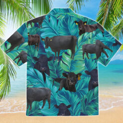 Black Angus Cow Hawaiian Shirt $36.95