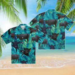Black Angus Cow Hawaiian Shirt