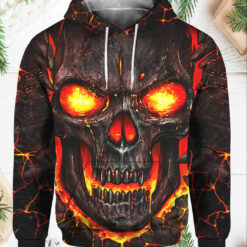Lava Skull Unique Multicolor Hoodie 3D
