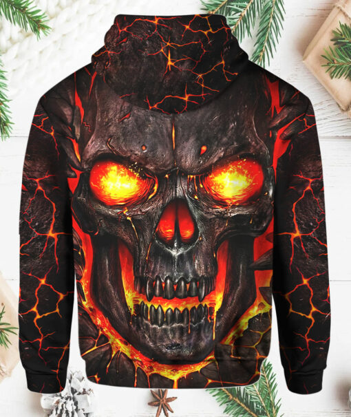 Lava Skull Unique Multicolor Hoodie 3D $45.95