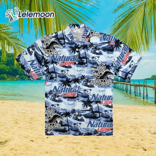 Natural Light Hawaiian Sea Island Pattern Shirt