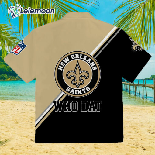 New Orleans Saints Who Dat Hawaiian Shirt $36.95