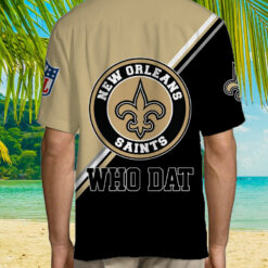 New Orleans Saints Who Dat Hawaiian Shirt $36.95