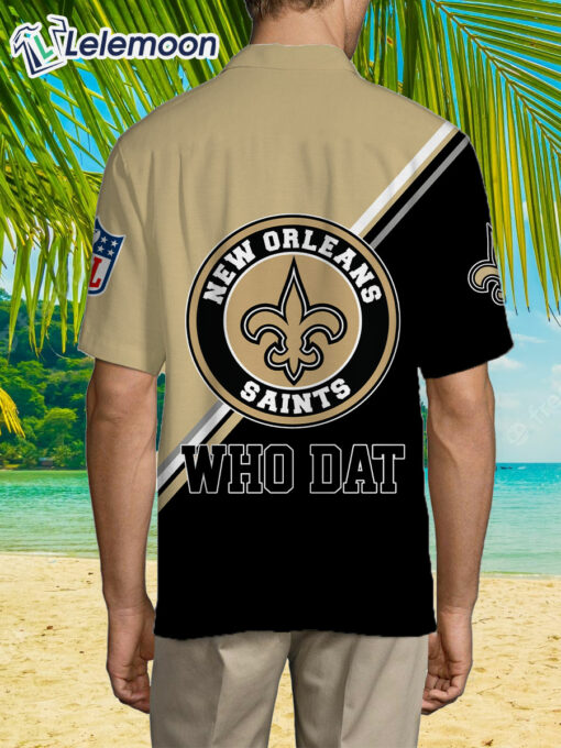 New Orleans Saints Who Dat Hawaiian Shirt $36.95
