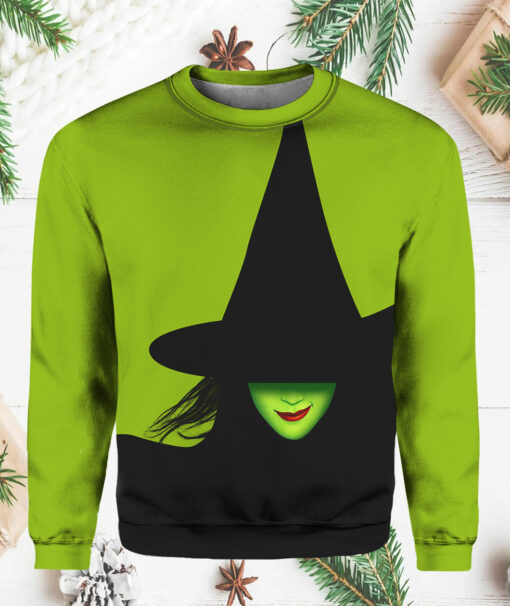 Witch Print Round Neck Halloween Sweatshirt