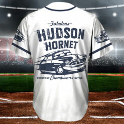 Personalize Cars Hudson Hornet Piston Cup Champion Custom Baseball Jersey Shirt $36.95