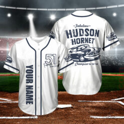 Personalize Cars Hudson Hornet Piston Cup Champion Custom Baseball Jersey Shirt