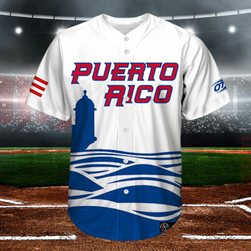  Puerto Rico Baseball White 2023 World Baseball Classic Replica Jersey