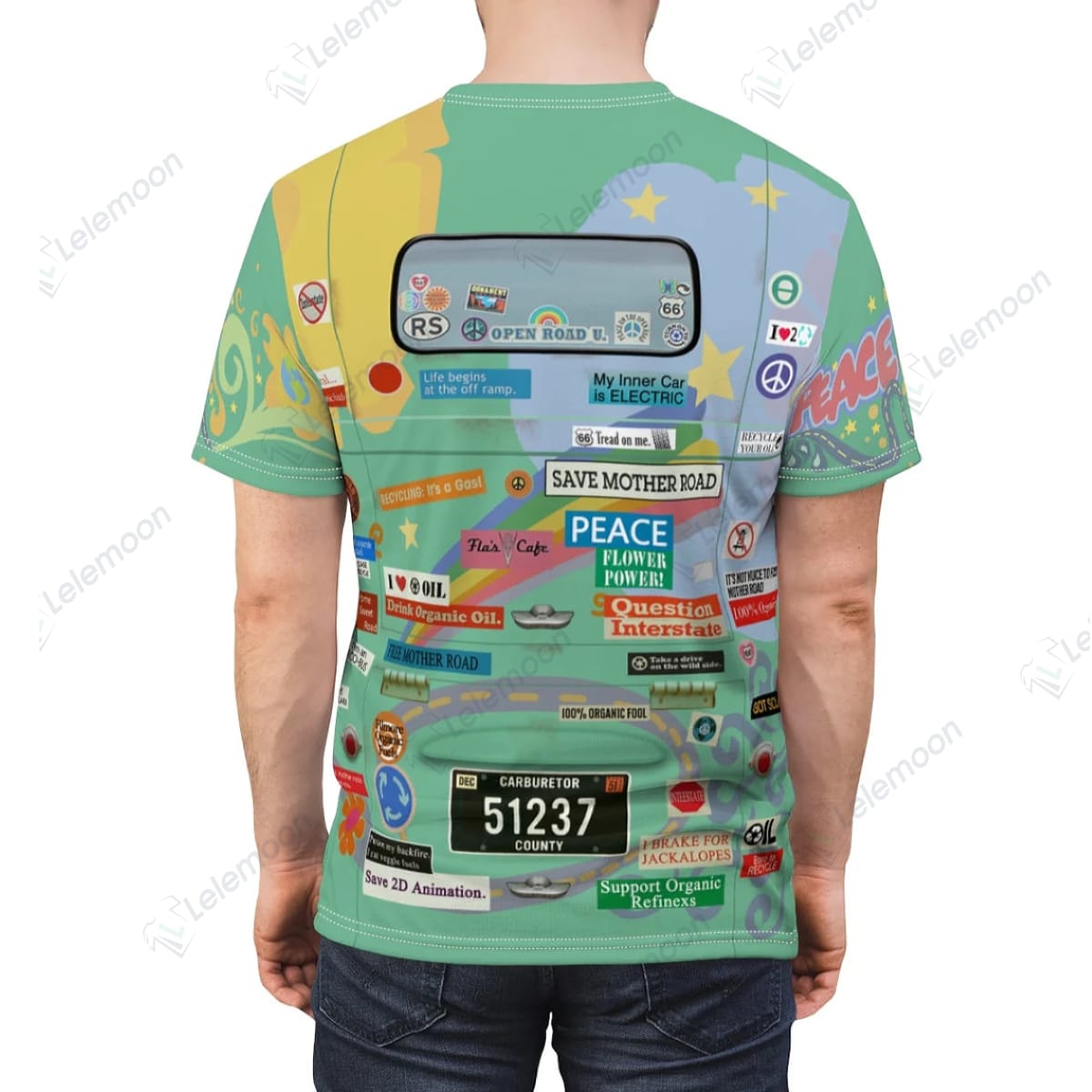 Cars Shirts, Fillmore Tee, Pixar Cosplay Costume TShirt Lelemoon