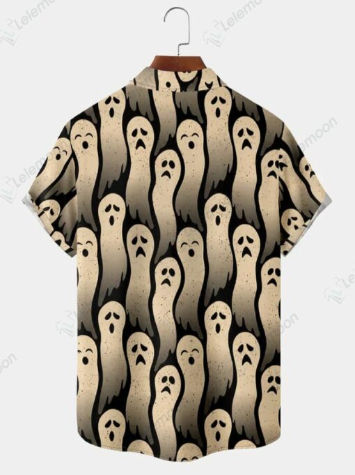 Ghost Print Hawaiian Halloween T-Shirt $36.95