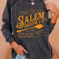 Halloween Salem Broom Co. Casual Sweatshirt $30.95