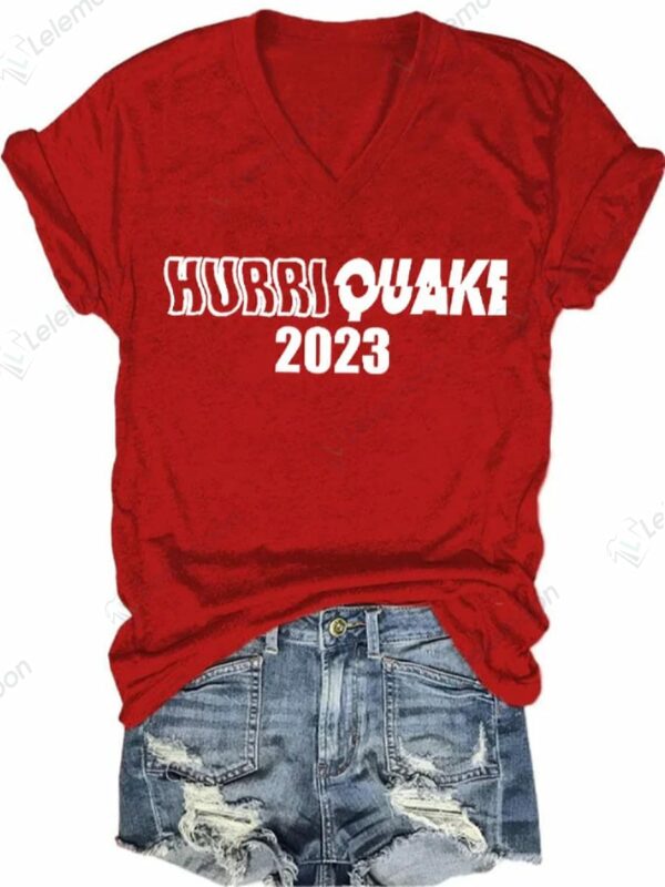 HurriQuake 2023 Print T-Shirt HurriQuake 2023 Print T-Shirt