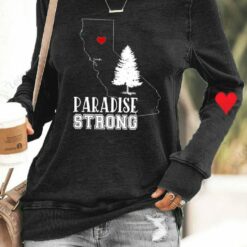 Hurricane Hilary Paradise Strong California Print Sweatshirt