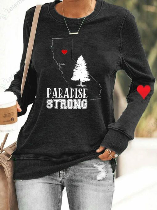 Hurricane Hilary Paradise Strong California Print Sweatshirt