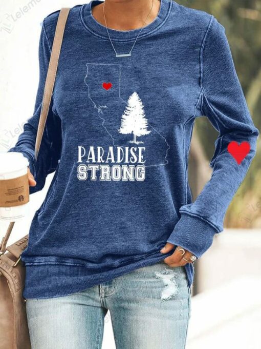 Hurricane Hilary Paradise Strong California Print Sweatshirt