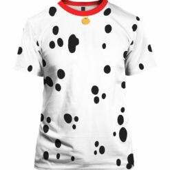 Dog Dalmatian Costume Red Collar Shirt