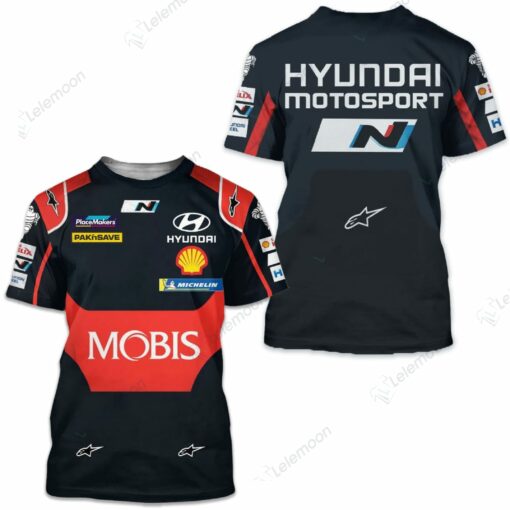 Mobis Motorsport Team Hyundai Mobis Team All Print 3D T-Shirt