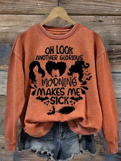 Oh Look What a Glorious Morning Go Makes Me Sick Winifred Sanderson T-Shirt $19.95