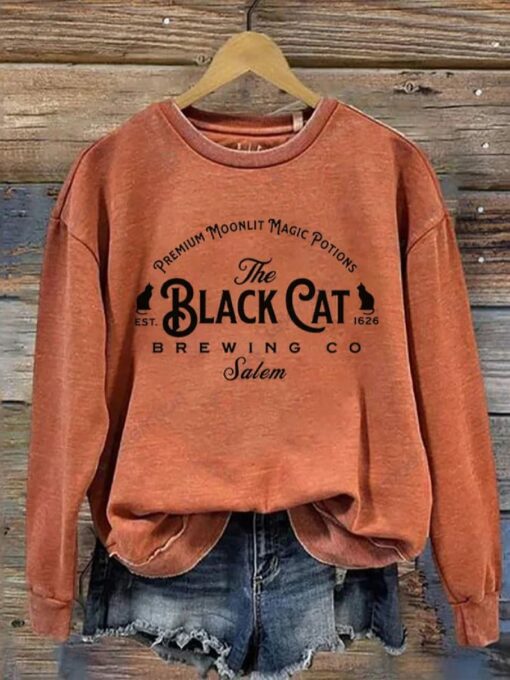 Salem Massachusetts The Black Cat Brewing Co Salem T-shirt Sweatshirt $19.95