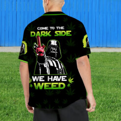 Stoned Wars Come To The Dark Side We Have Weed Baseball Jersey $36.95