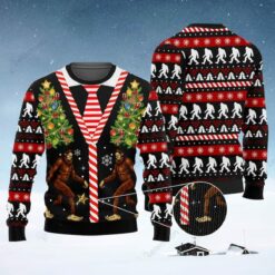 Bigfoot Pattern Cute Ugly Christmas Sweater