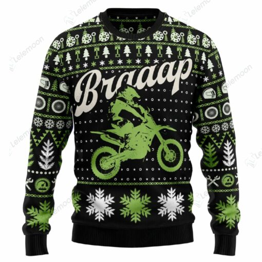 Braaap Moto Christmas Sweater $41.95